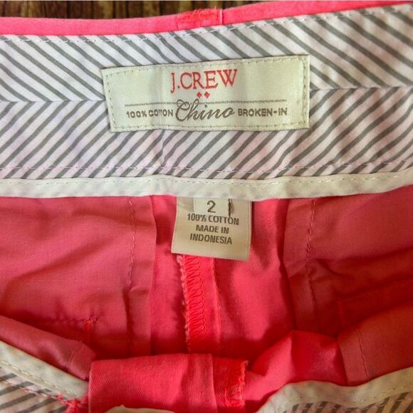 J. Crew Hot Pink Chino Shorts Size 2 - Picture 5 of 5